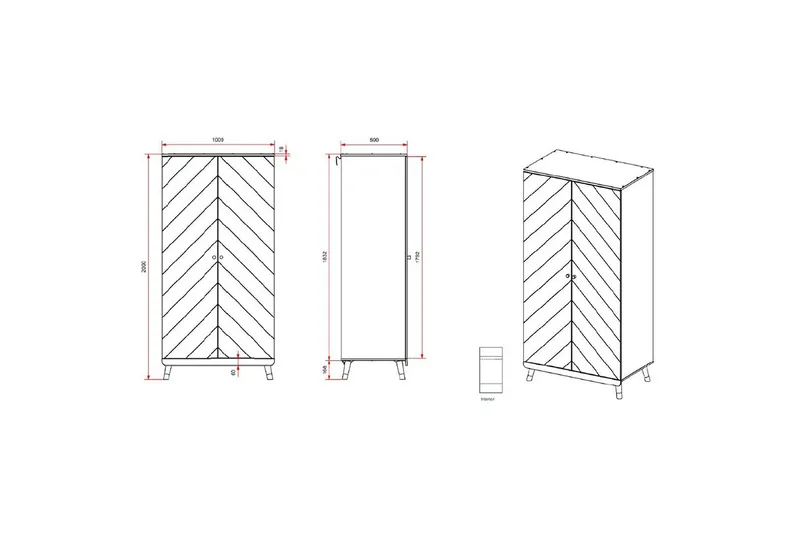 Garderobe Billy Hvid 2-døre - 2-døre - Opbevaring - Tøjopbevaring - Garderobeskabe