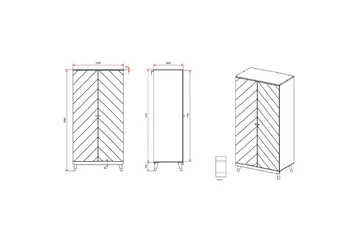Garderobe Billy Hvid 2-døre - 2-døre - Opbevaring - Tøjopbevaring - Garderobeskabe