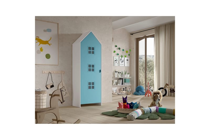 Garderobe Casami Brugge Blå - Blå - Opbevaring - Tøjopbevaring - Garderobeskabe