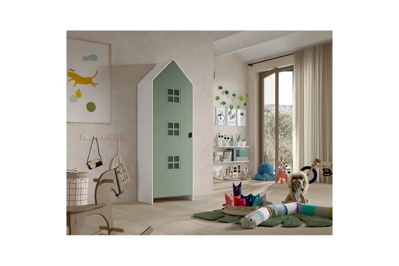 Garderobe Casami Brugge Grøn - Grøn - Opbevaring - Tøjopbevaring - Garderobeskabe