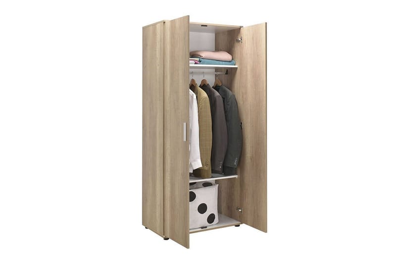 Garderobe Drelmar Lys Valnød - Lysebrun - Opbevaring - Tøjopbevaring - Garderobeskabe