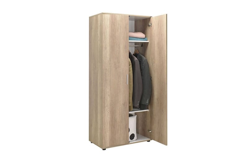 Garderobe Drelmar Lys Valnød - Lysebrun - Opbevaring - Tøjopbevaring - Garderobeskabe