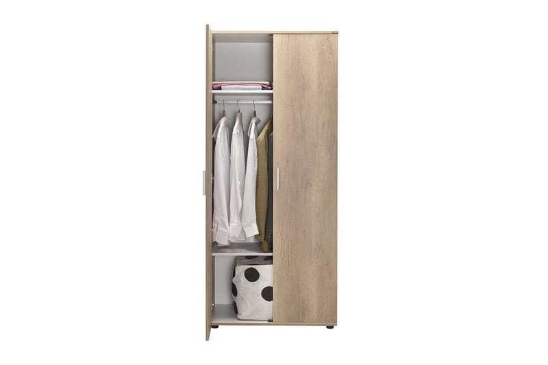 Garderobe Drelmar Lys Valnød - Lysebrun - Opbevaring - Tøjopbevaring - Garderobeskabe