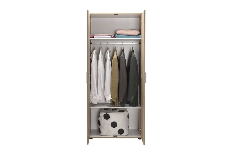 Garderobe Drelmar Lys Valnød - Lysebrun - Opbevaring - Tøjopbevaring - Garderobeskabe