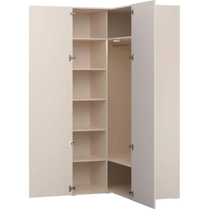 Garderobe Hjørne 4 You Fresh - Sandbeige - Opbevaring - Tøjopbevaring - Garderobeskabe - Hjørnegarderobe