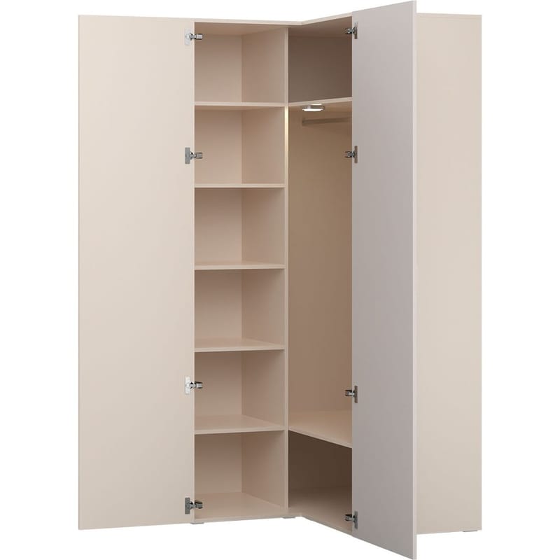 Garderobe Hjørne 4 You Fresh - Sandbeige - Opbevaring - Tøjopbevaring - Garderobeskabe - Hjørnegarderobe