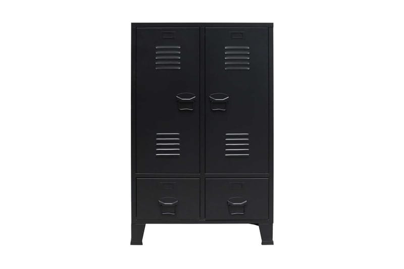 Garderobe I Metal Industriel Stil 67 X 35 X 107 Cm Sort - Sort - Opbevaring - Tøjopbevaring - Garderobeskabe