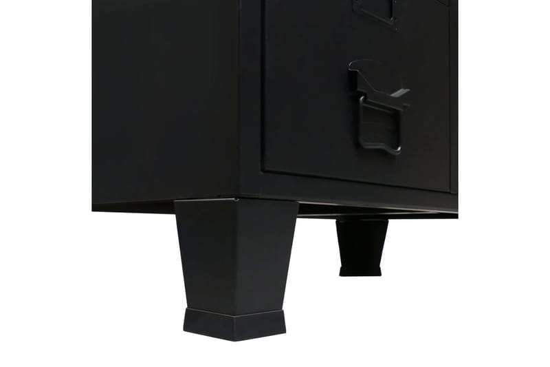 Garderobe I Metal Industriel Stil 67 X 35 X 107 Cm Sort - Sort - Opbevaring - Tøjopbevaring - Garderobeskabe