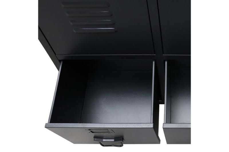 Garderobe I Metal Industriel Stil 67 X 35 X 107 Cm Sort - Sort - Opbevaring - Tøjopbevaring - Garderobeskabe