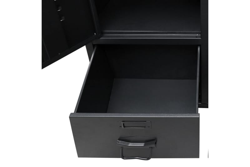 Garderobe I Metal Industriel Stil 90 X 40 X 180 Cm Sort - Sort - Opbevaring - Tøjopbevaring - Garderobeskabe