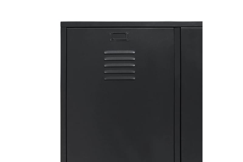 Garderobe I Metal Industriel Stil 90 X 40 X 180 Cm Sort - Sort - Opbevaring - Tøjopbevaring - Garderobeskabe
