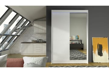 Garderobe + LED - Hvid - Opbevaring - Tøjopbevaring - Garderobeskabe