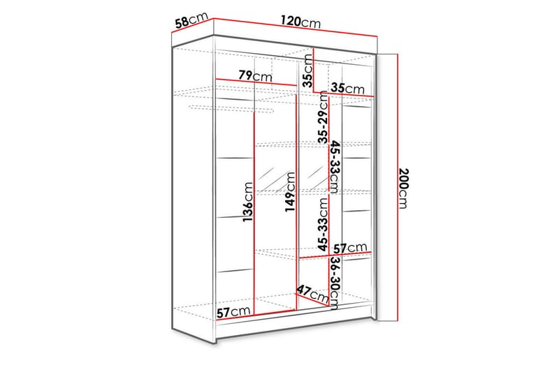 Garderobe Lino - Eg - Garderobeskabe - Garderobeskab & klædeskab