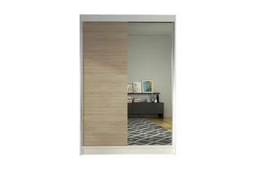 Garderobe Lino - Hvid/Eg - Opbevaring - Tøjopbevaring - Garderobeskabe