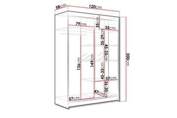 Garderobe Lino - Sort - Opbevaring - Tøjopbevaring - Garderobeskabe