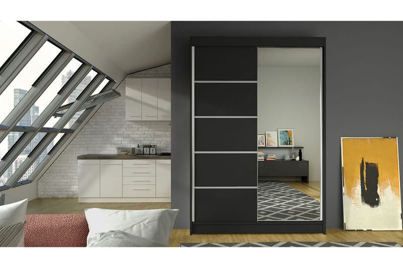 Garderobe Lino - Sort - Opbevaring - Tøjopbevaring - Garderobeskabe