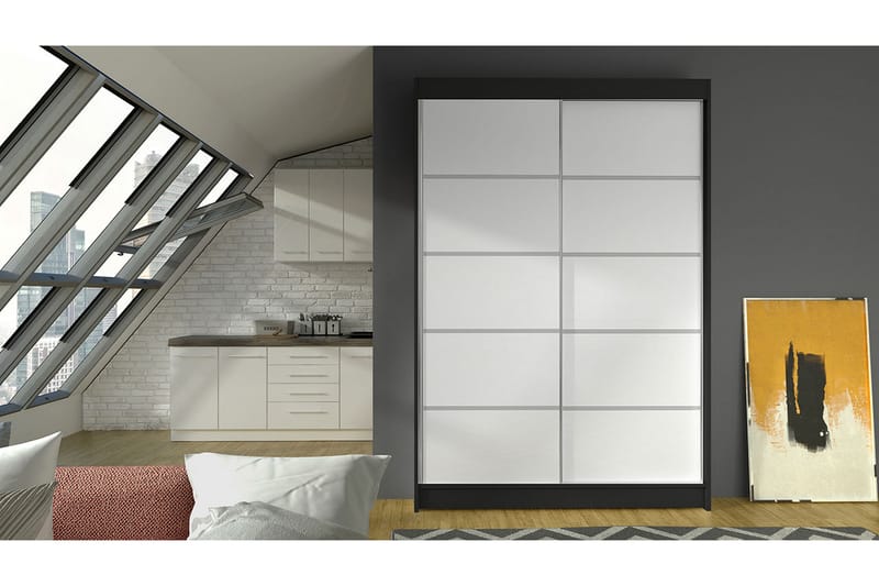 Garderobe Lino - Sort/Hvid - Opbevaring - Tøjopbevaring - Garderobeskabe