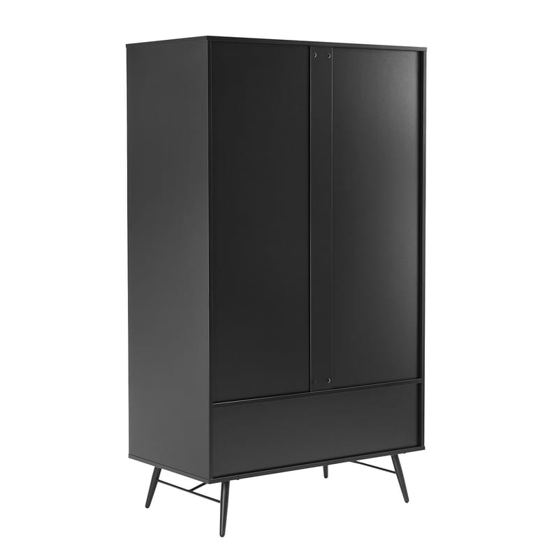 Garderobe Morvi 100x56x175 cm - Sort - Opbevaring - Tøjopbevaring - Garderobeskabe - Garderobeskab & klædeskab