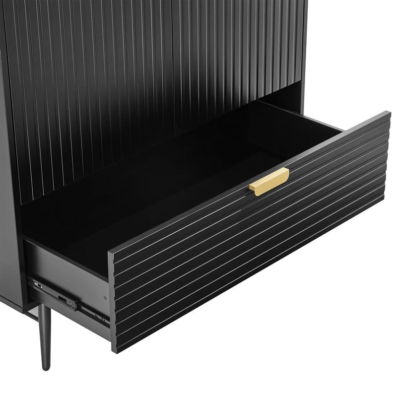 Garderobe Morvi 100x56x175 cm - Sort - Opbevaring - Tøjopbevaring - Garderobeskabe - Garderobeskab & klædeskab