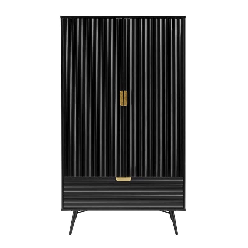Garderobe Morvi 100x56x175 cm - Sort - Opbevaring - Tøjopbevaring - Garderobeskabe - Garderobeskab & klædeskab