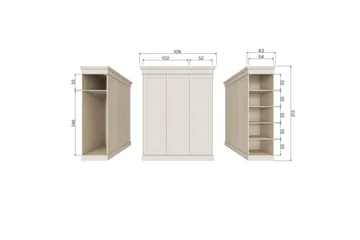 Garderobe Olivia - Opbevaring - Tøjopbevaring - Garderobeskabe