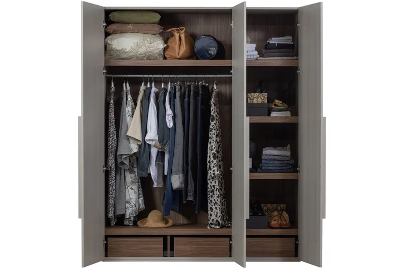 Garderobe Rens 3 døre - 3 døre - Opbevaring - Tøjopbevaring - Garderobeskabe - Garderobeskab & klædeskab