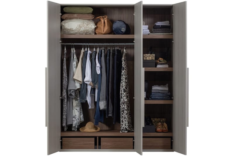 Garderobe Rens 3 døre - 3 døre - Opbevaring - Tøjopbevaring - Garderobeskabe - Garderobeskab & klædeskab