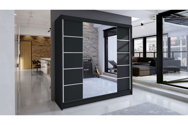 Garderobe Talin - Sort - Opbevaring - Tøjopbevaring - Garderobeskabe