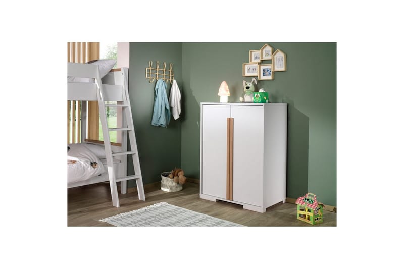 Garderobe til hems-seng London Hvid - Hvid - Opbevaring - Tøjopbevaring - Garderobeskabe