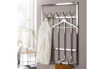Garderobe Wohnling Vægmonteret knagerække 10 metal kroge poleret mat - Opbevaring - Tøjopbevaring - Knagerækker