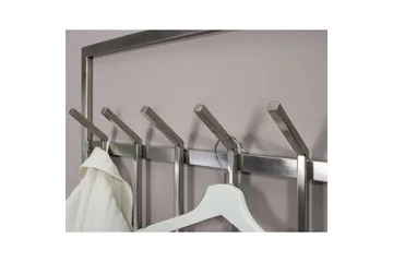 Garderobe Wohnling Vægmonteret knagerække 10 metal kroge poleret mat - Opbevaring - Tøjopbevaring - Knagerækker
