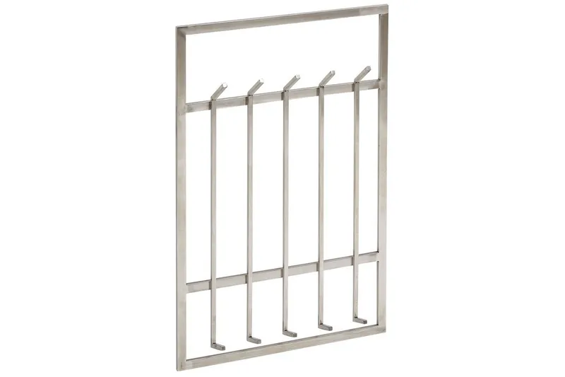 Garderobe Wohnling Vægmonteret knagerække 10 metal kroge poleret mat, undefined