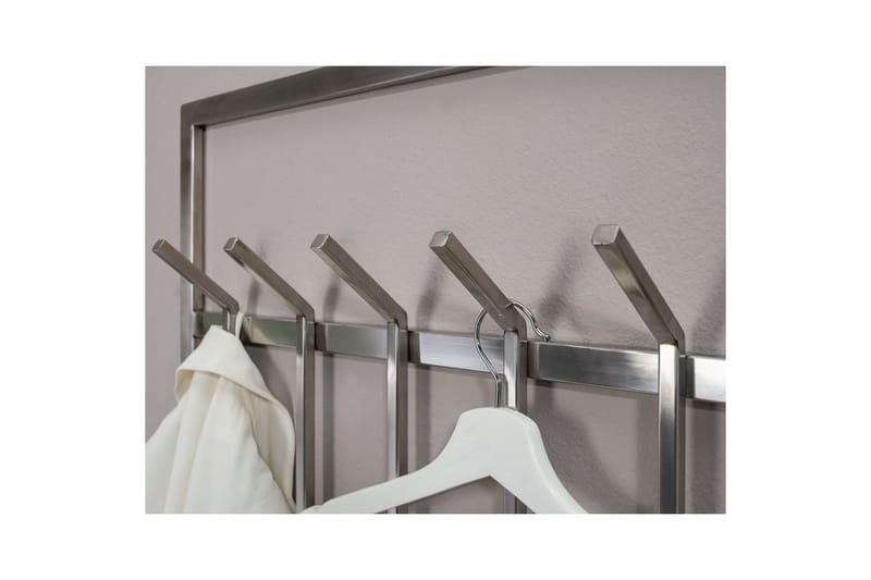 Garderobe Wohnling Vægmonteret knagerække 10 metal kroge poleret mat - Opbevaring - Tøjopbevaring - Garderobeskabe - Garderobeskab & klædeskab