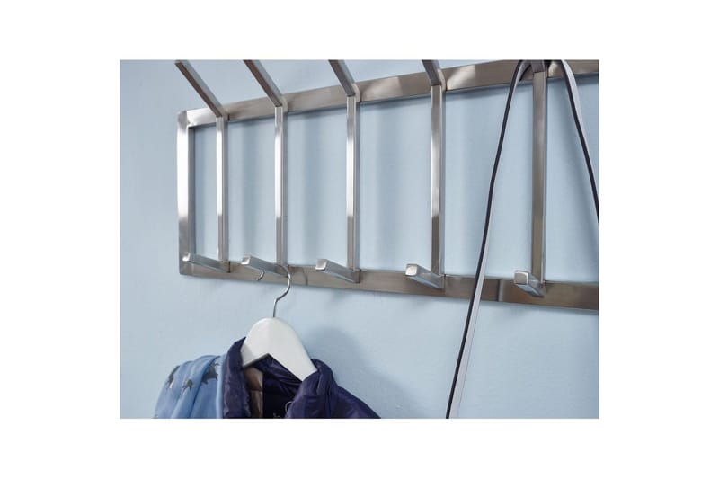 Garderobe Wohnling Vægmonteret knagerække 5 metal kroge poleret mat - Opbevaring - Tøjopbevaring - Knagerækker
