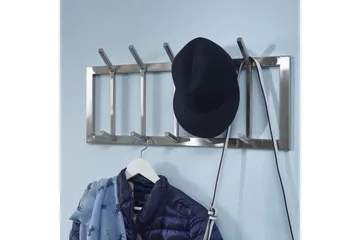 Garderobe Wohnling Vægmonteret knagerække 5 metal kroge poleret mat - Opbevaring - Tøjopbevaring - Knagerækker