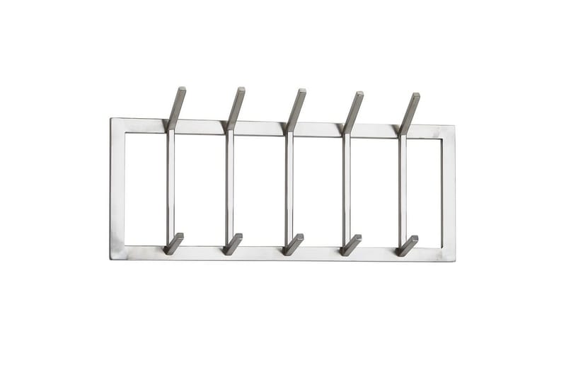 Garderobe Wohnling Vægmonteret knagerække 5 metal kroge poleret mat - Opbevaring - Tøjopbevaring - Garderobeskabe - Garderobebeslag - Garderobehåndtag