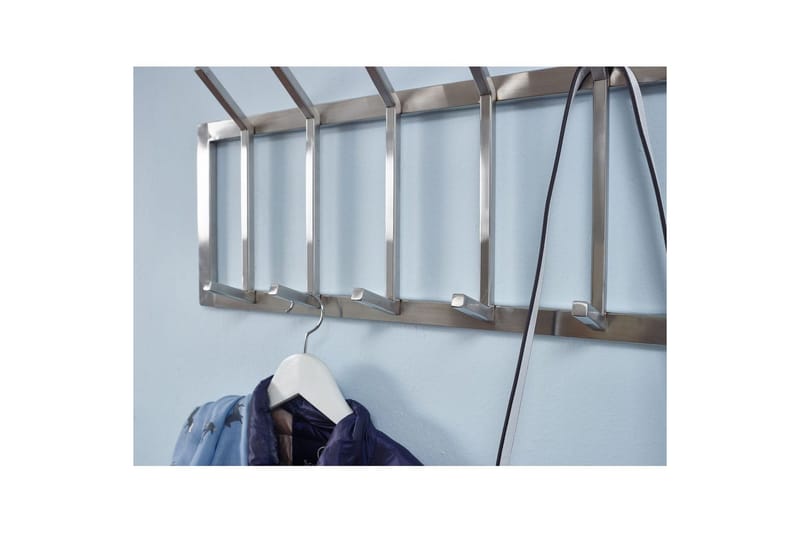 Garderobe Wohnling Vægmonteret knagerække 5 metal kroge poleret mat - Opbevaring - Tøjopbevaring - Garderobeskabe - Garderobebeslag - Garderobehåndtag