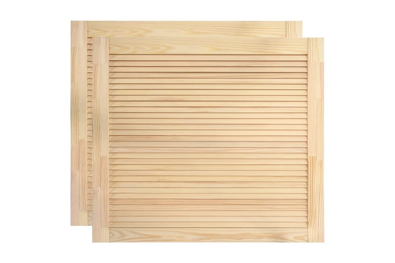 lamellåger 2 stk. 39,5x49,4 cm massivt fyrretræ - Brun - Opbevaring - Tøjopbevaring - Garderobeskabe - Garderobedør - Gavlplade garderobe