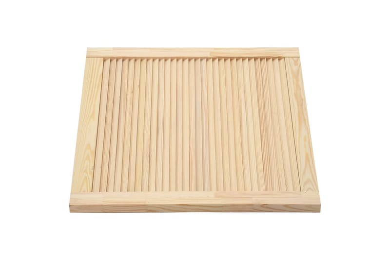 lamellåger 2 stk. 39,5x49,4 cm massivt fyrretræ - Brun - Opbevaring - Tøjopbevaring - Garderobeskabe - Garderobedør - Gavlplade garderobe