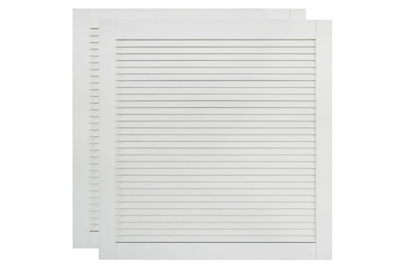 lamellåger 2 stk. 61,5x59,4 cm massivt fyrretræ hvid - Hvid - Opbevaring - Tøjopbevaring - Garderobeskabe - Garderobedør - Gavlplade garderobe