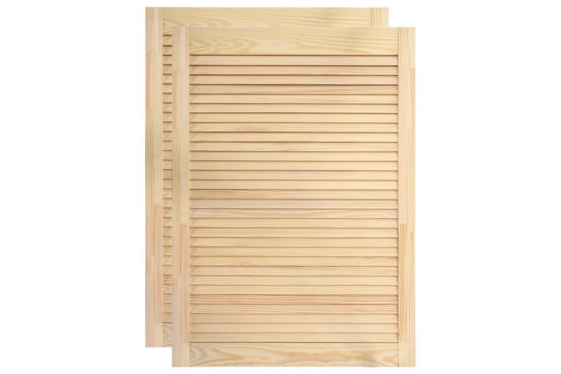 lamellåger 2 stk. 69x39,4 cm massivt fyrretræ - Brun - Opbevaring - Tøjopbevaring - Garderobeskabe - Garderobedør - Gavlplade garderobe