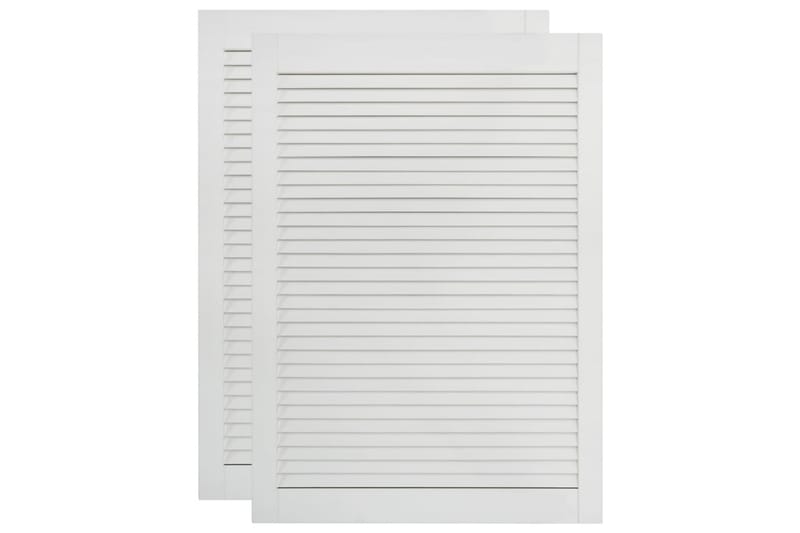 lamellåger 2 stk. 69x39,4 cm massivt fyrretræ hvid - Hvid - Opbevaring - Tøjopbevaring - Garderobeskabe - Garderobedør - Gavlplade garderobe