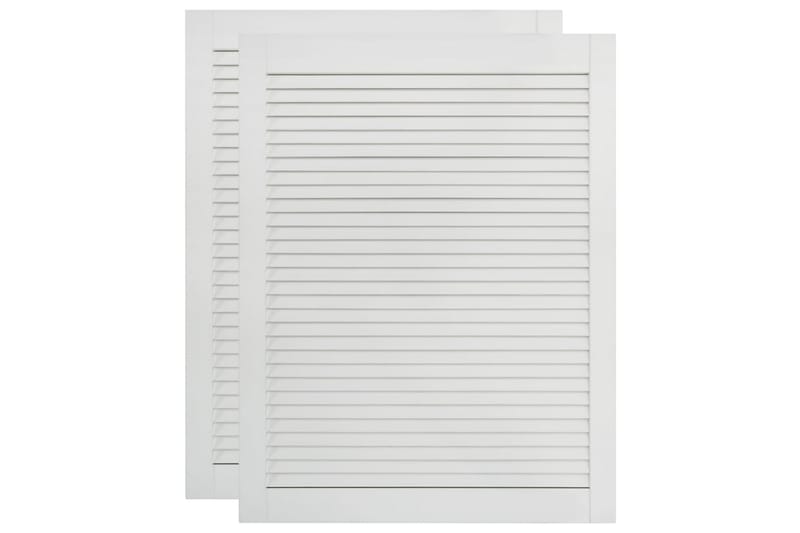 lamellåger 2 stk. 69x49,4 cm massivt fyrretræ hvid - Hvid - Opbevaring - Tøjopbevaring - Garderobeskabe - Garderobedør - Gavlplade garderobe
