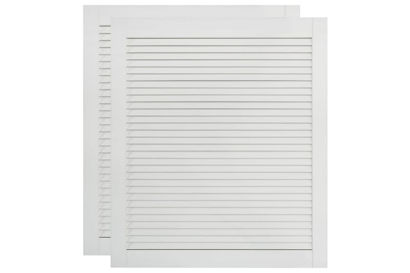 lamellåger 2 stk. 69x59,4 cm massivt fyrretræ hvid - Hvid - Opbevaring - Tøjopbevaring - Garderobeskabe - Garderobedør - Gavlplade garderobe