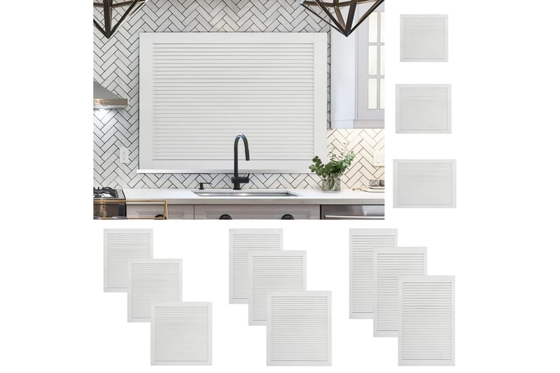 lamellåger 2 stk. 99,3x49,4 cm massivt fyrretræ hvid - Hvid - Opbevaring - Tøjopbevaring - Garderobeskabe - Garderobedør - Gavlplade garderobe