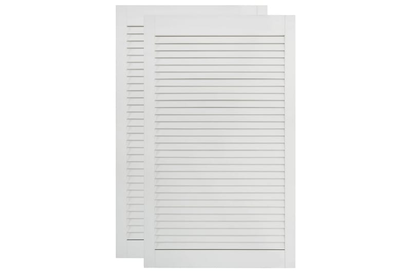 lamellåger 2 stk. 99,3x49,4 cm massivt fyrretræ hvid - Hvid - Opbevaring - Tøjopbevaring - Garderobeskabe - Garderobedør - Gavlplade garderobe
