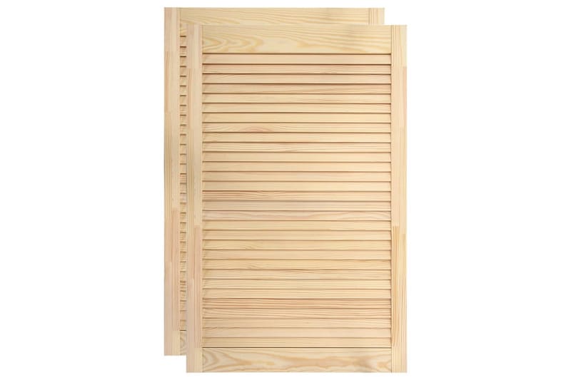 lamellåger 2 stk. 99,3x59,4 cm massivt fyrretræ - Brun - Opbevaring - Tøjopbevaring - Garderobeskabe - Garderobedør - Gavlplade garderobe