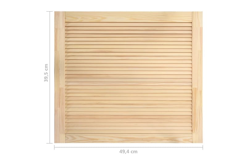 lamellåger 4 stk. 39,5x49,4 cm massivt fyrretræ - Brun - Opbevaring - Tøjopbevaring - Garderobeskabe - Garderobedør - Gavlplade garderobe