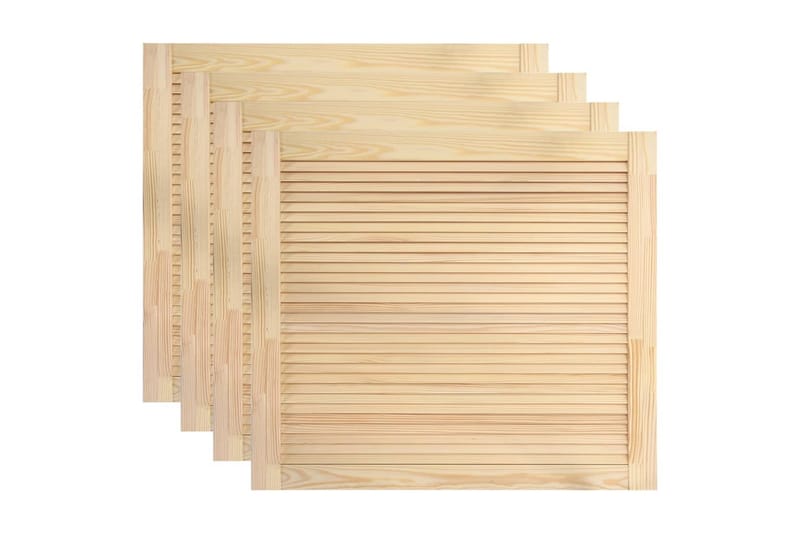 lamellåger 4 stk. 39,5x49,4 cm massivt fyrretræ - Brun - Opbevaring - Tøjopbevaring - Garderobeskabe - Garderobedør - Gavlplade garderobe