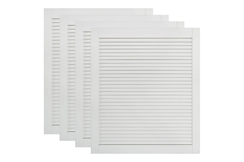 lamellåger 4 stk. 61,5x49,4 cm massivt fyrretræ hvid - Hvid - Opbevaring - Tøjopbevaring - Garderobeskabe - Garderobedør - Gavlplade garderobe